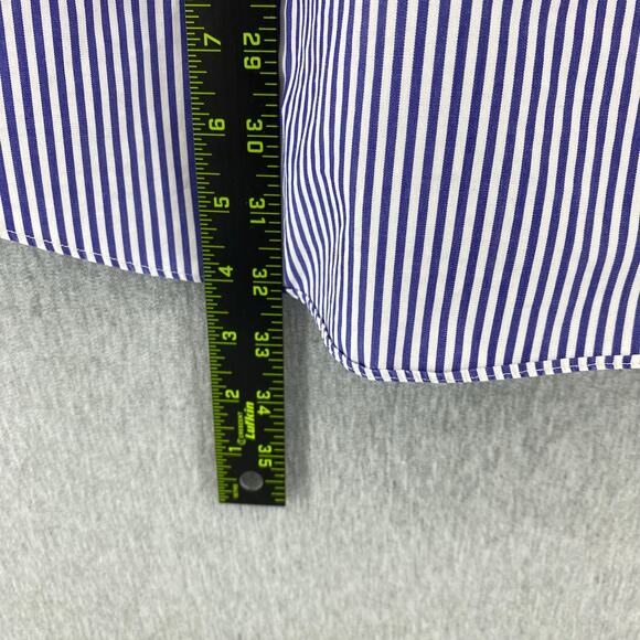 Brooks Brothers Button Down Shirt Blue Stripe All‎ Cotton Mens Size 16-35 - Picture 5 of 6
